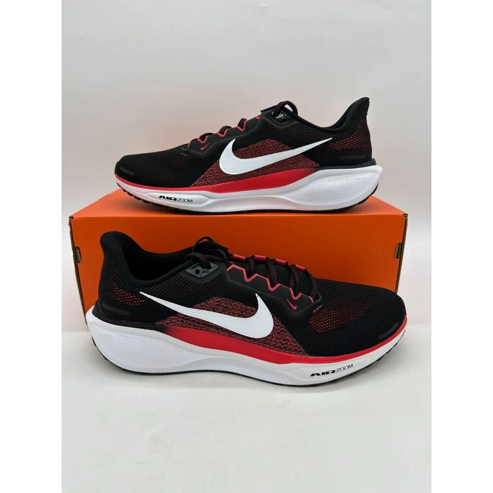 Nike Air Zoom Pegasus 41 men's size 13 Black Fire Red Running Shoes FD2722 003